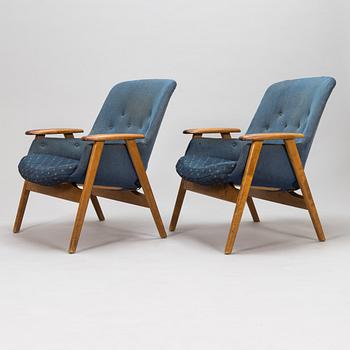 Olof Ottelin, a pair of 1950's "Mister" armchairs for Oy Stockmann Ab, Keravan puusepäntehdas.