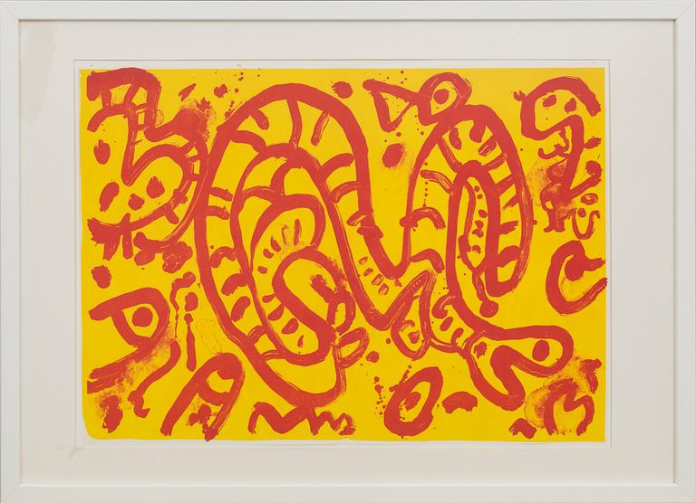 ALAN DAVIE, ur "ONE CENT LIFE", Walasse Ting & (red.) Sam Francis. Utgiven av E.W. Kornfeld, Bern, 1964.