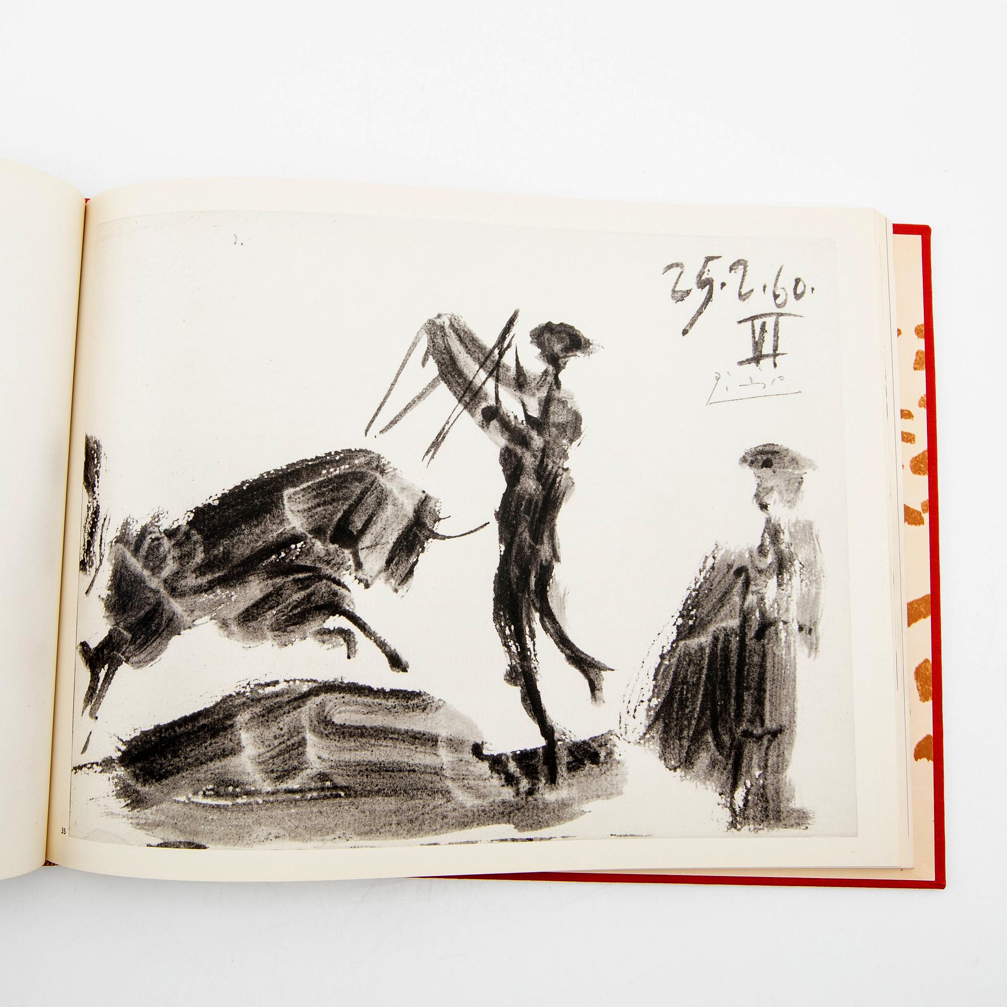 Pablo Picasso, bok, "Toreros", med fyra litografier, André Seuret, Monte Carlo, 1961.