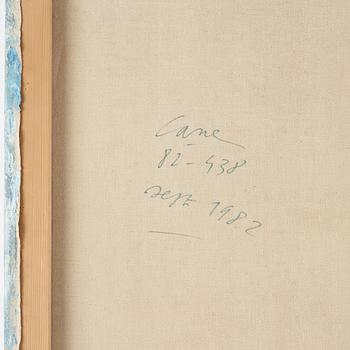 Louis Cane, olja på duk, signerad samt signerad och daterad sept 1982 a tergo.