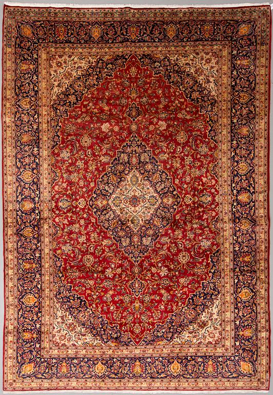 A CARPET, Kashan, around 414 x 290 cm.