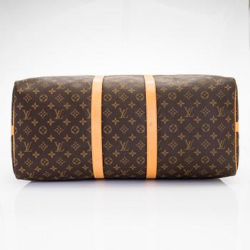 Louis Vuitton, a Monogram Canvas 'Keepall 55 Bandoulière' bag.