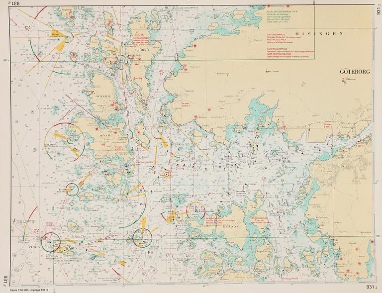 PARTI SJÖKORT, 1900 resp 2000-tal.