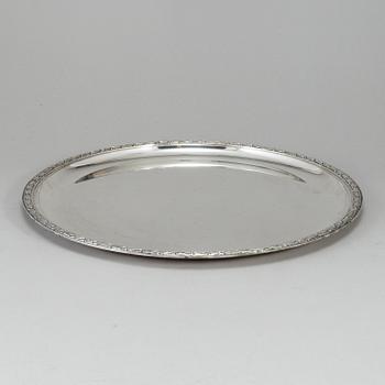 WA BOLIN, a silver tray from Stockholm, 1958.