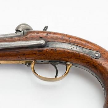 A Russian percussion naval belt pistol dated 1859.