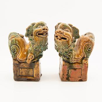 Rökelsehållare, fyra stycken, sen Qingdynasti.