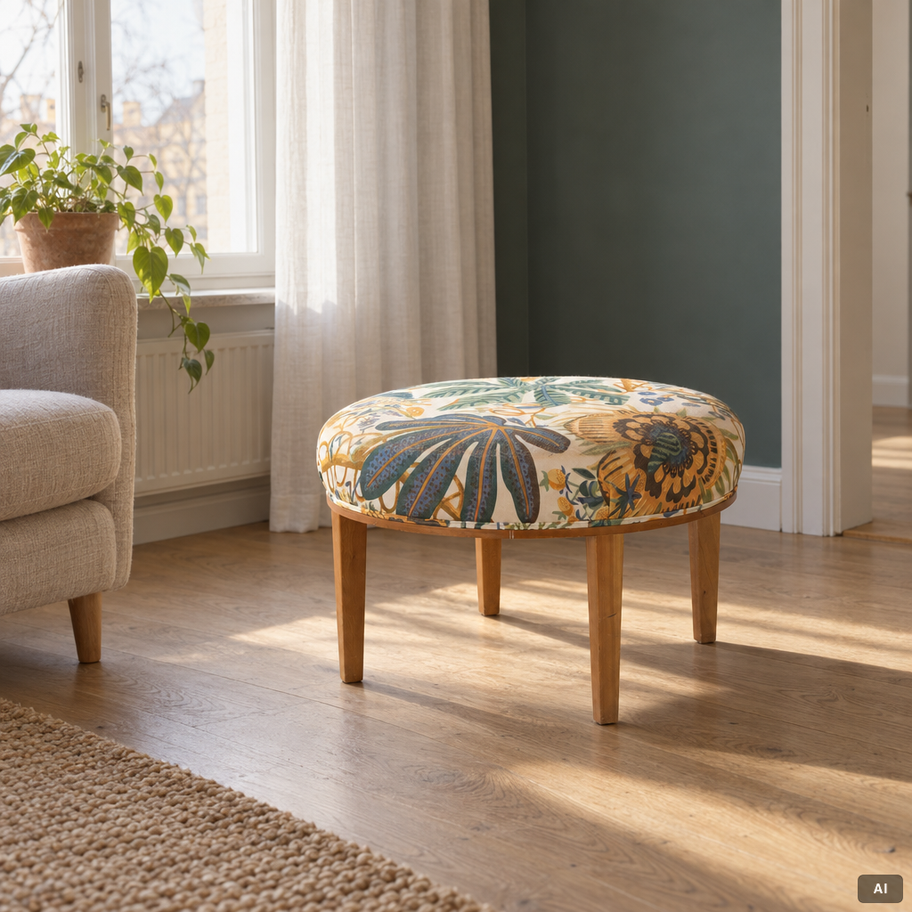 Josef Frank, Stool, model 647, Firma Svenskt Tenn,