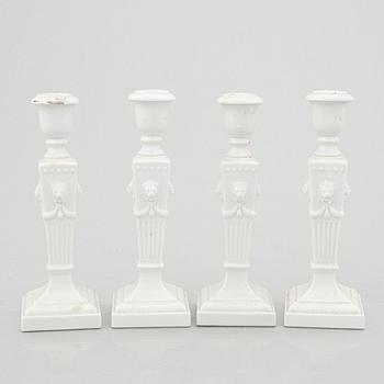 Four porcelain candlesticks, Royal Copenhagen, Denmark, 1967.