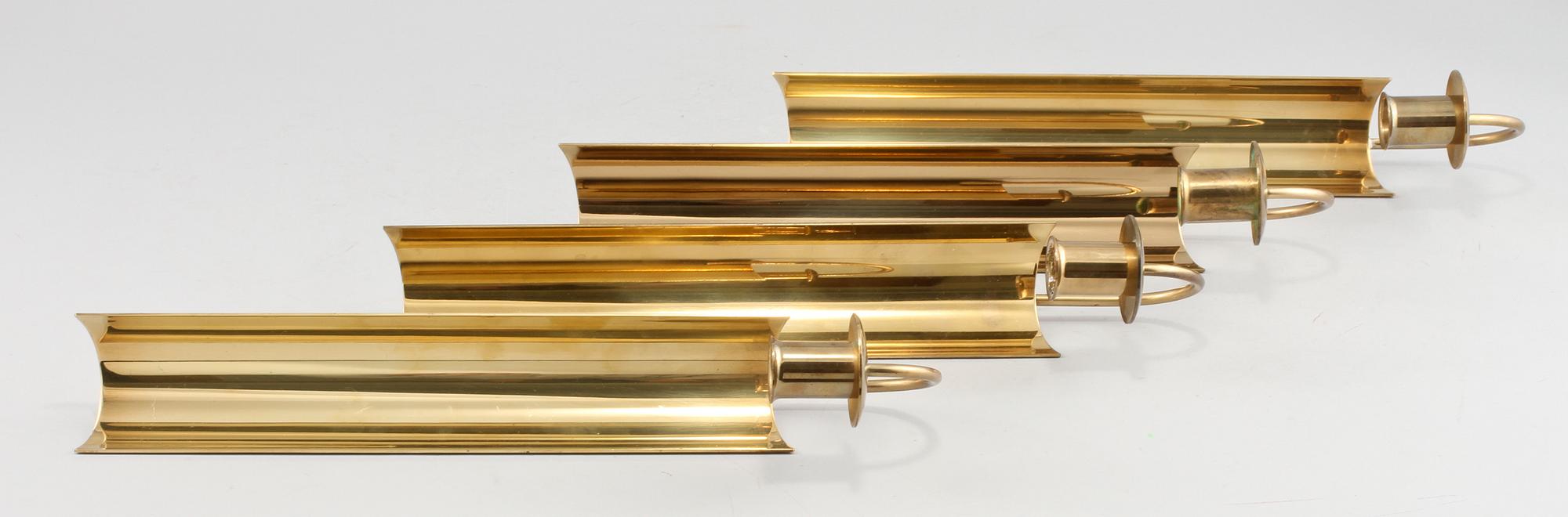 VÄGGLJUSSTAKAR, 4 st, Reflex", Pierre Forsell, Skultuna, 1900-talets fjärde kvartal.