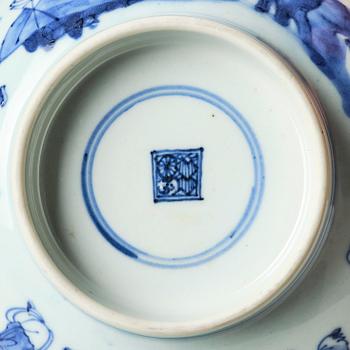 A blue and white 'boys' bowl, Qing dynasty, Kangxi (1662-1722).