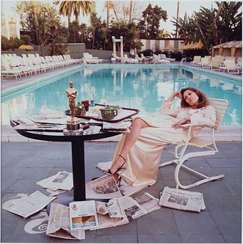 Terry O'Neill, "Faye Dunaway, Hollywood, 1977", c-print, signerad, numrerad 35/50.