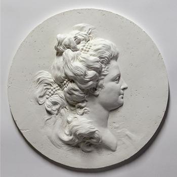 A 21th Century plaster relief, copy after J T Sergel.