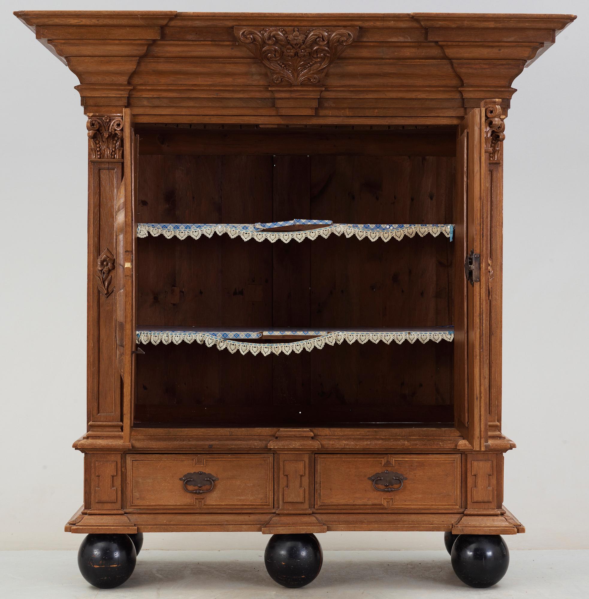 SKÅP, barockstil, 1800-tal.