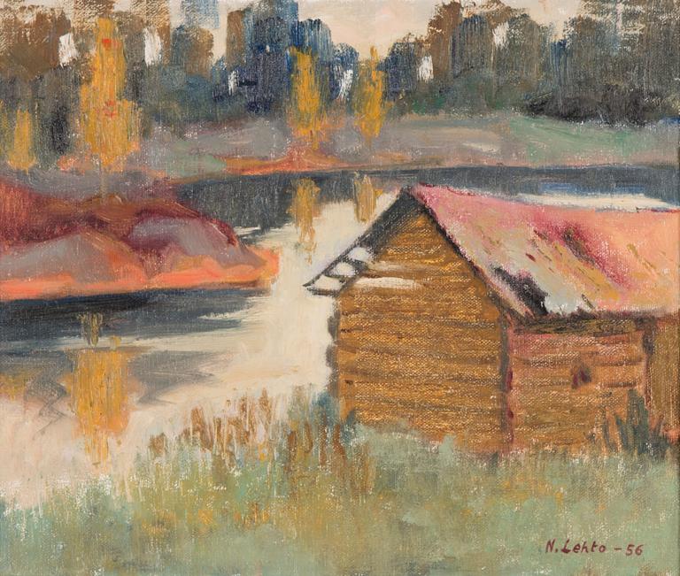 NIKOLAI LEHTO, oil on canvas laid on canvas, signed and dated -56.