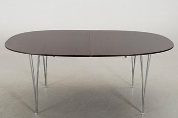 A SUPERELLIPS TABLE IN WENGE. BRUNO MATHSSON AND PIET HEIN for FRITZ HANSEN.