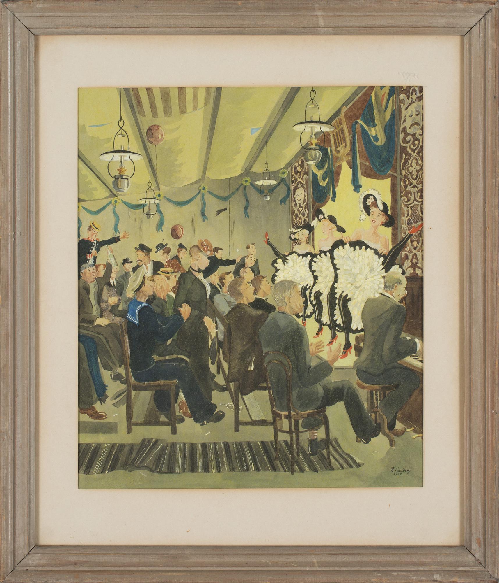 RUDOLF CARLBORG, 2 watercolor on paper, signed.