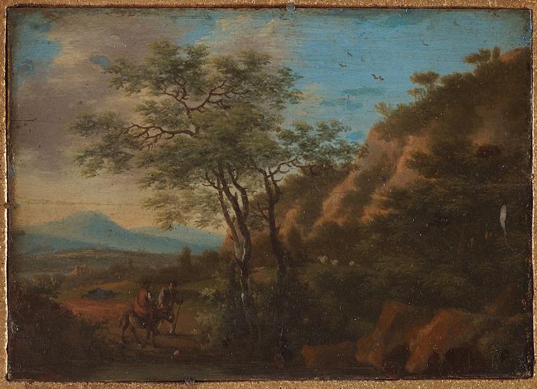 Cornelis van Poelenburgh Tillskriven, 3 bilder med Madonnan, antika scener.