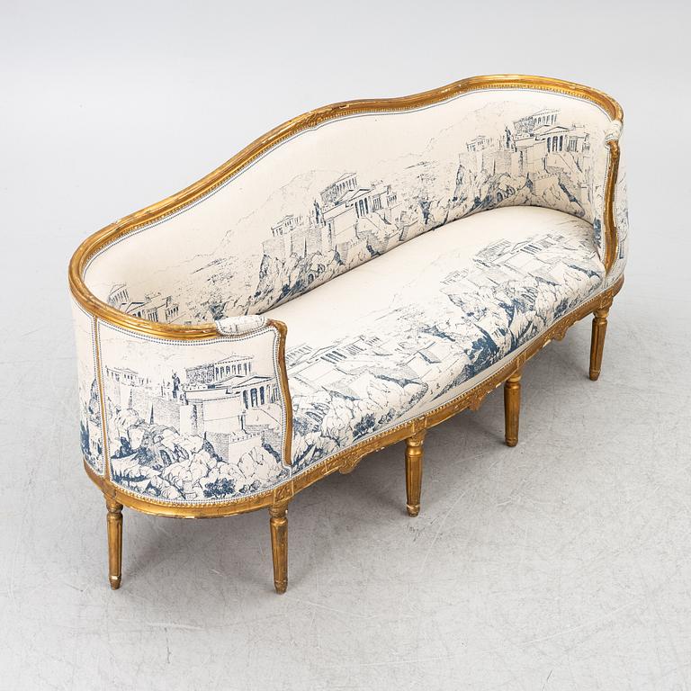 Sofa, Gustavian style, second half of the 19th century.