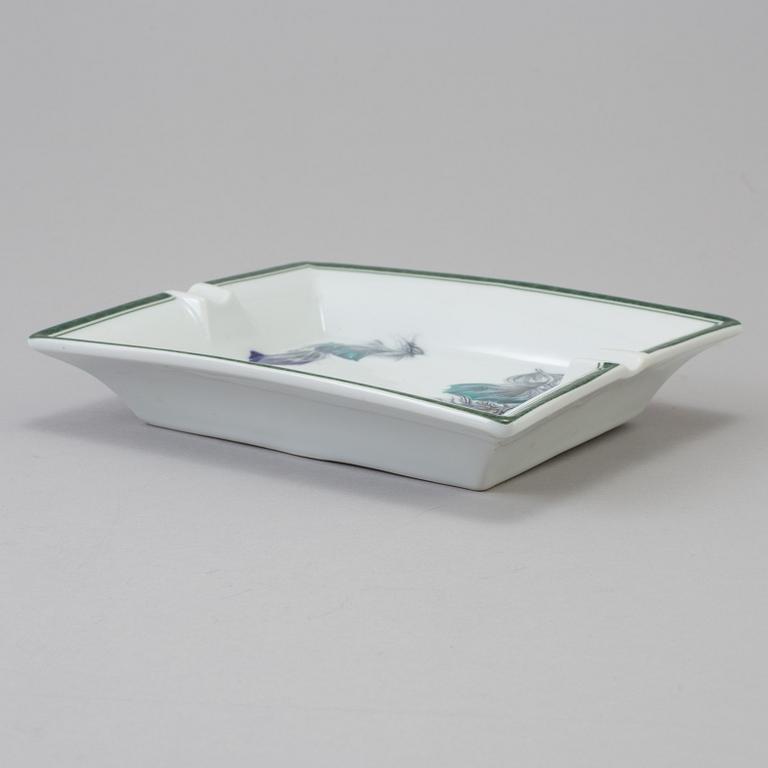 A Limoges porcelain ashtray, France.