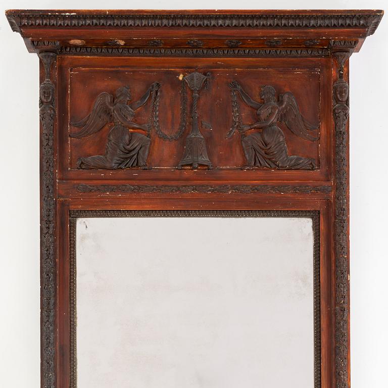 An Empire mirror, Stockholm, early 19th century.