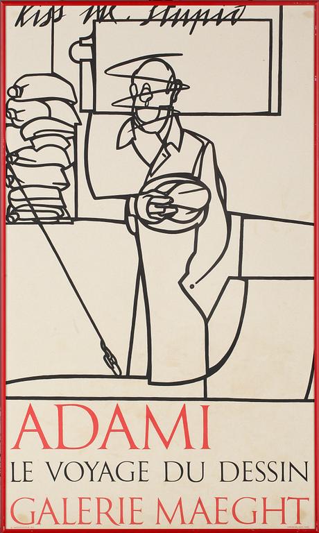 AFFISCH, Valerio Adami, Galerie Maeght, daterad 1975.