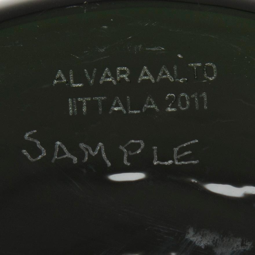 ALVAR AALTO, VAS, glas, "Savoy", märkt Alvar Aalto Iittala 2011 sample.