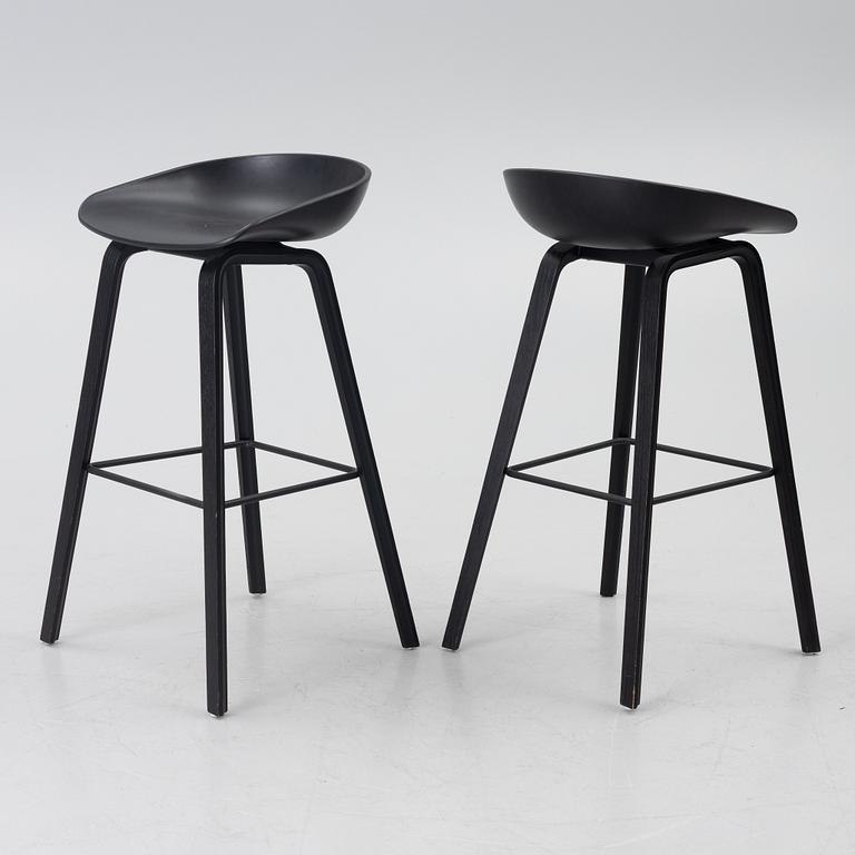 Hee Welling, barstolar, "About a stool", 6 st, HAY, Danmark.