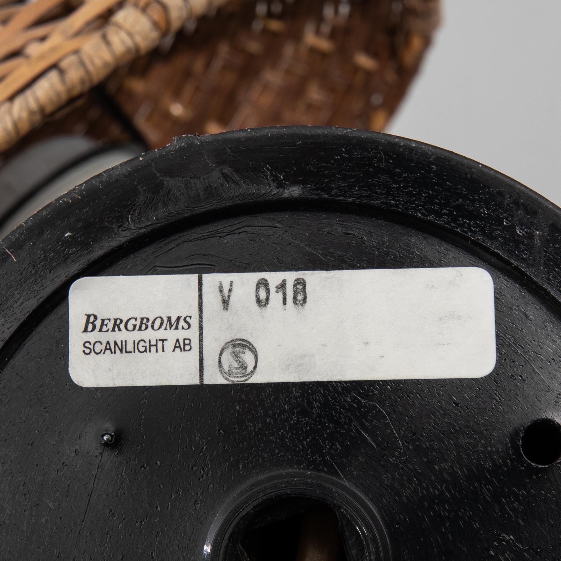 Wall lamps, two similar, V18 Bergboms, late 20th century.