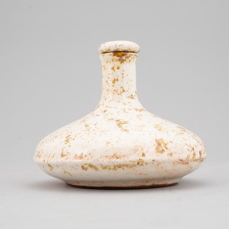 HANS HEDBERG, a faience vase with stopper, Biot, France.