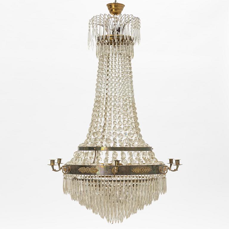 An Empire style chandelier, early 20th Century.