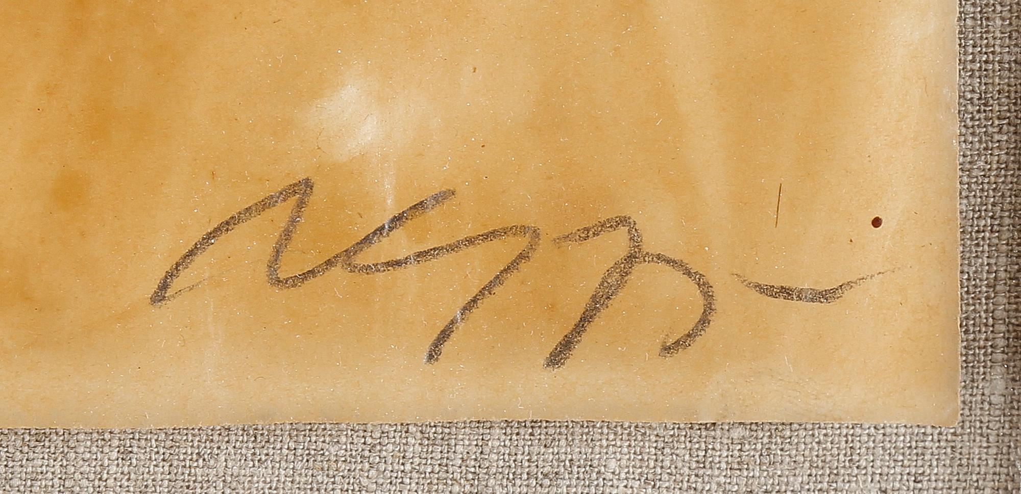 ARAMIS NEY, blandteknik på smörpapper, signerad.