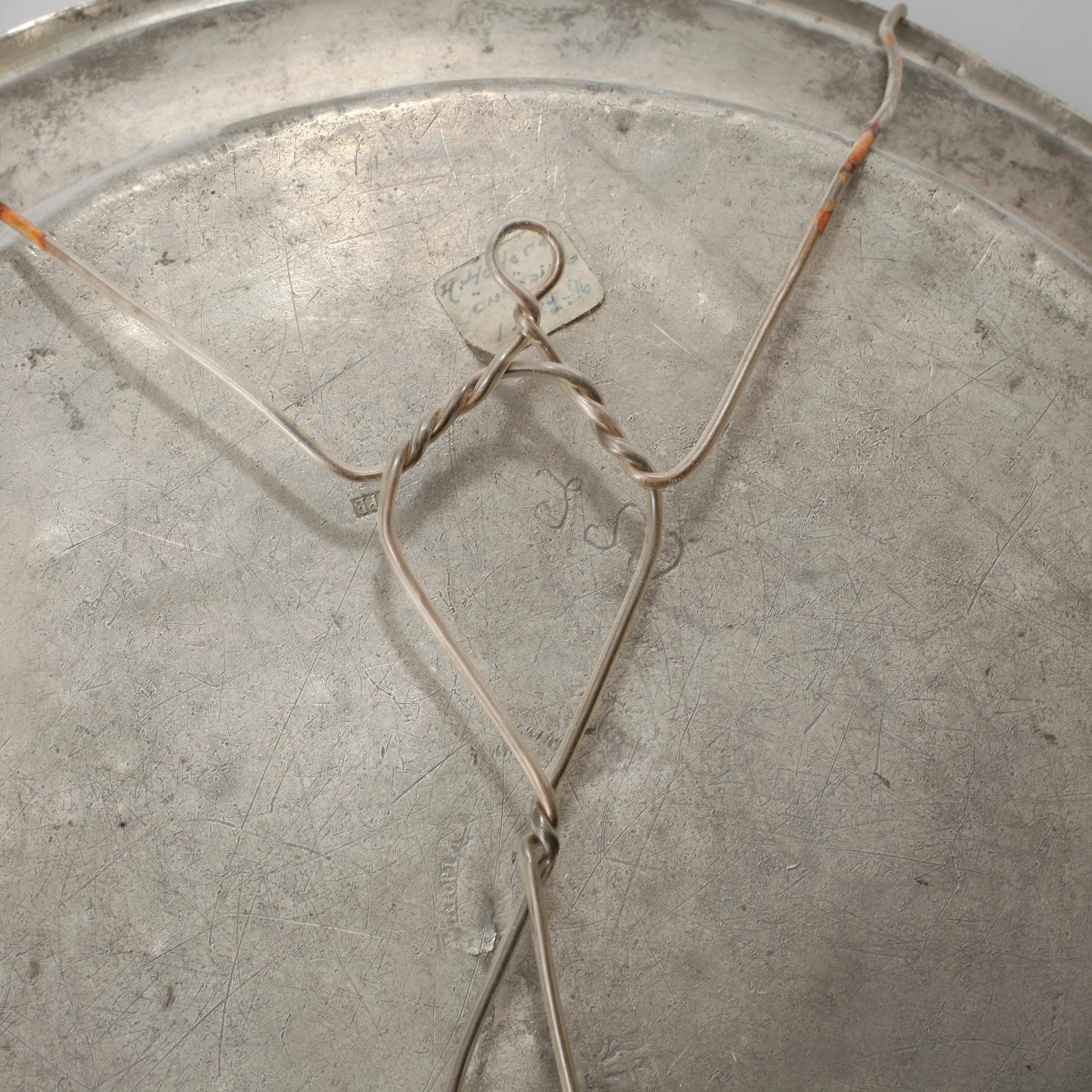 TALLRIKAR, tenn, 8 st, bl.a Erik Magnus Hammarstrand, Falun, 1700-talets slut/ 1800-talets början.