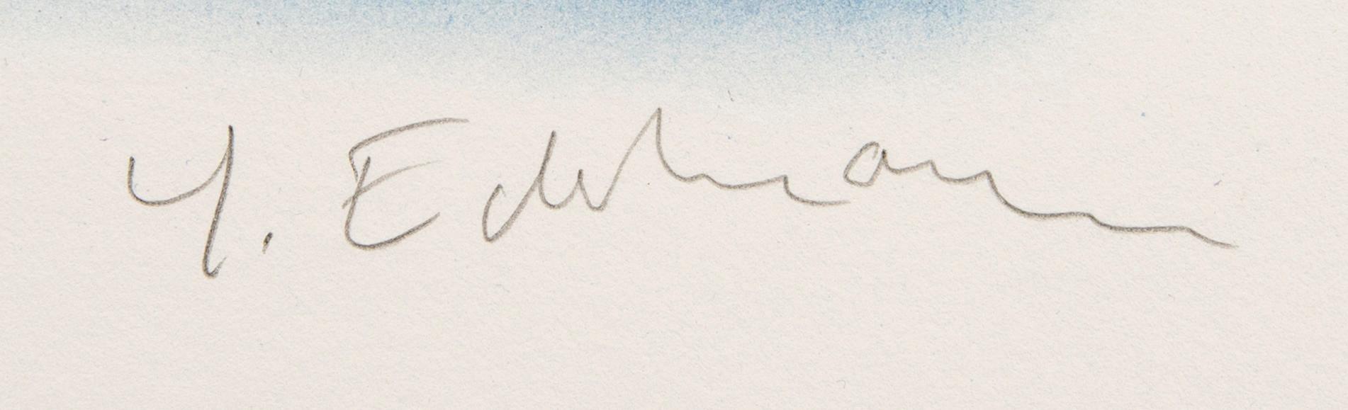 Yrjö Edelmann, a signed color lithograph.