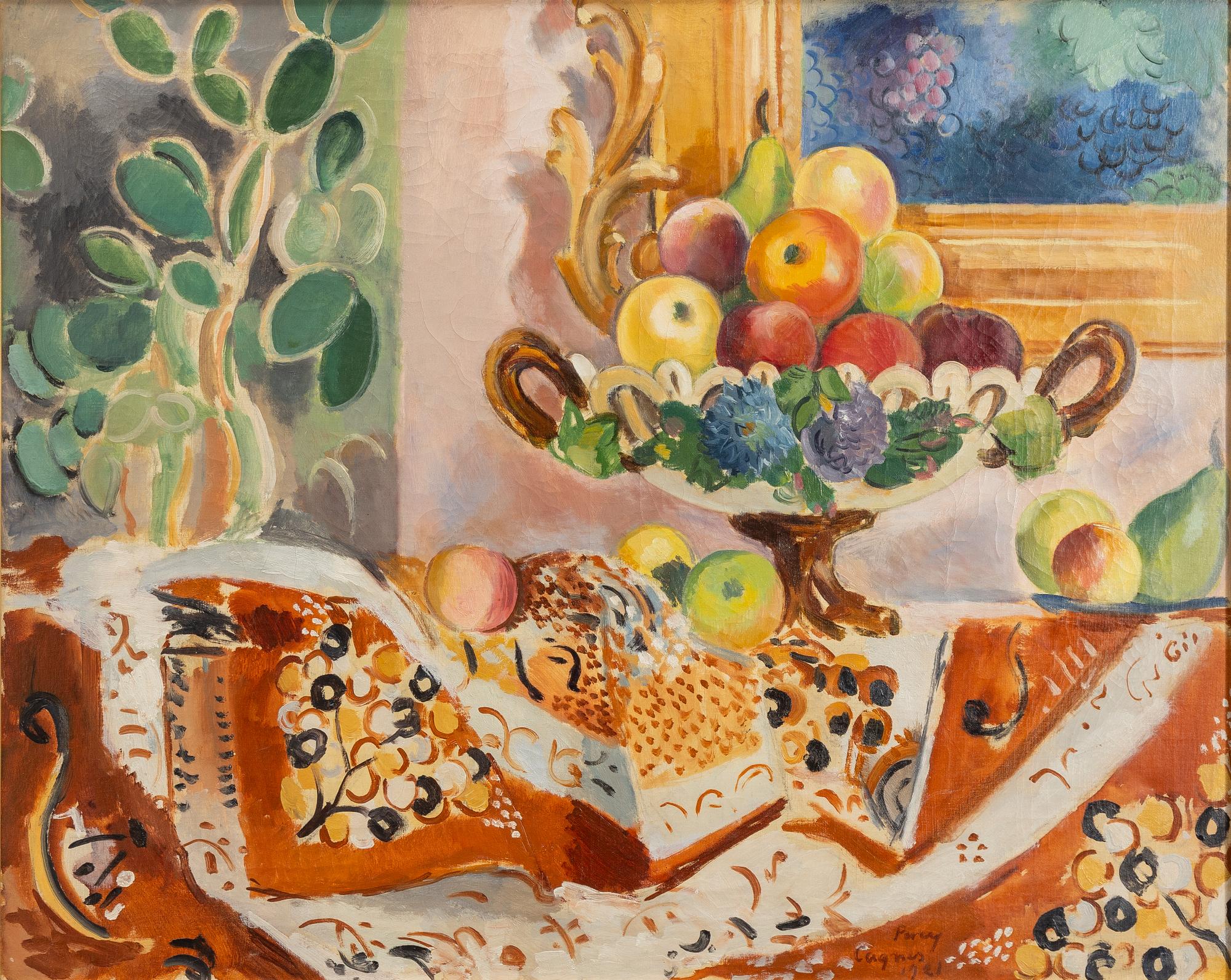 Arthur Percy, "Nature morte med äpplen".