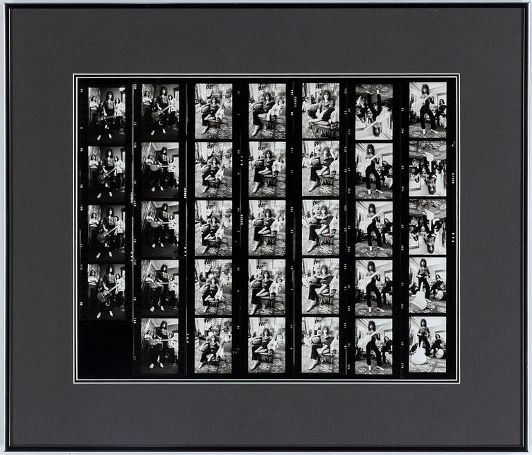 Kieron Murphy, photograph contact sheet photo session with Marc Bolan.