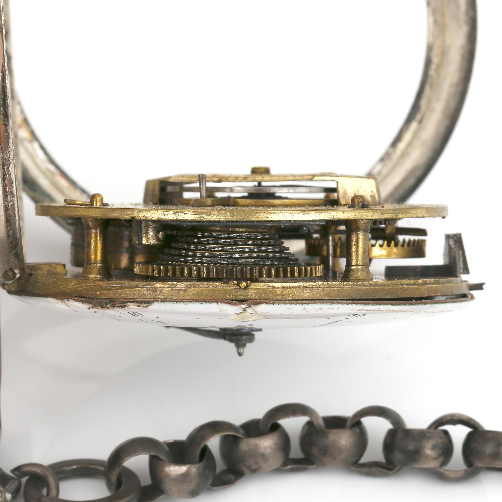 FICKUR, 3 st, 14 k guld samt silver.