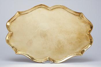 593. A 19/20th century brass tray.