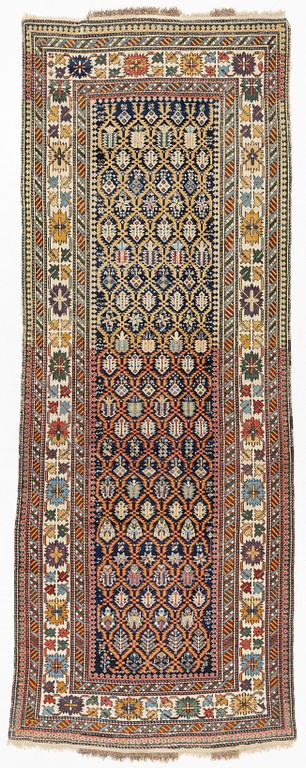 An antique Shirvan runner, circa 313 x 116 cm.