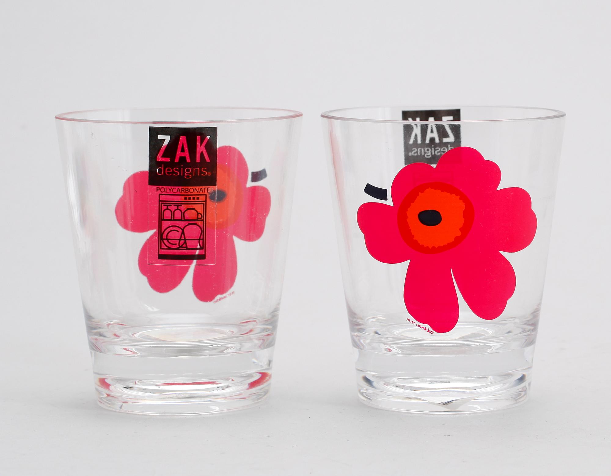 GLAS, 54 st, mönster "Unikko" Marimekko, Zak design.