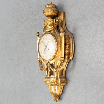 A Gustavian wall pendellum clock, by Michael Åmarck Stockholm, second half of the 18th Century.