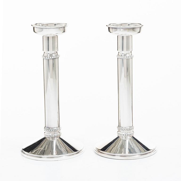 Vera Ferngren, A pair of silver candlesticks, company Guldsmedsaktiebolaget, Stockholm, Sweden 1967.