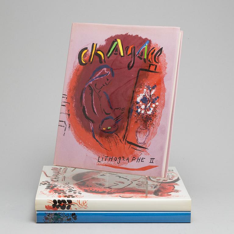BOOKS (3), "Chagall Lithographe, II, III och IV", 1963-1974.