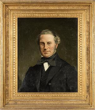 August Jernberg, ett par, olja på duk, signerade.