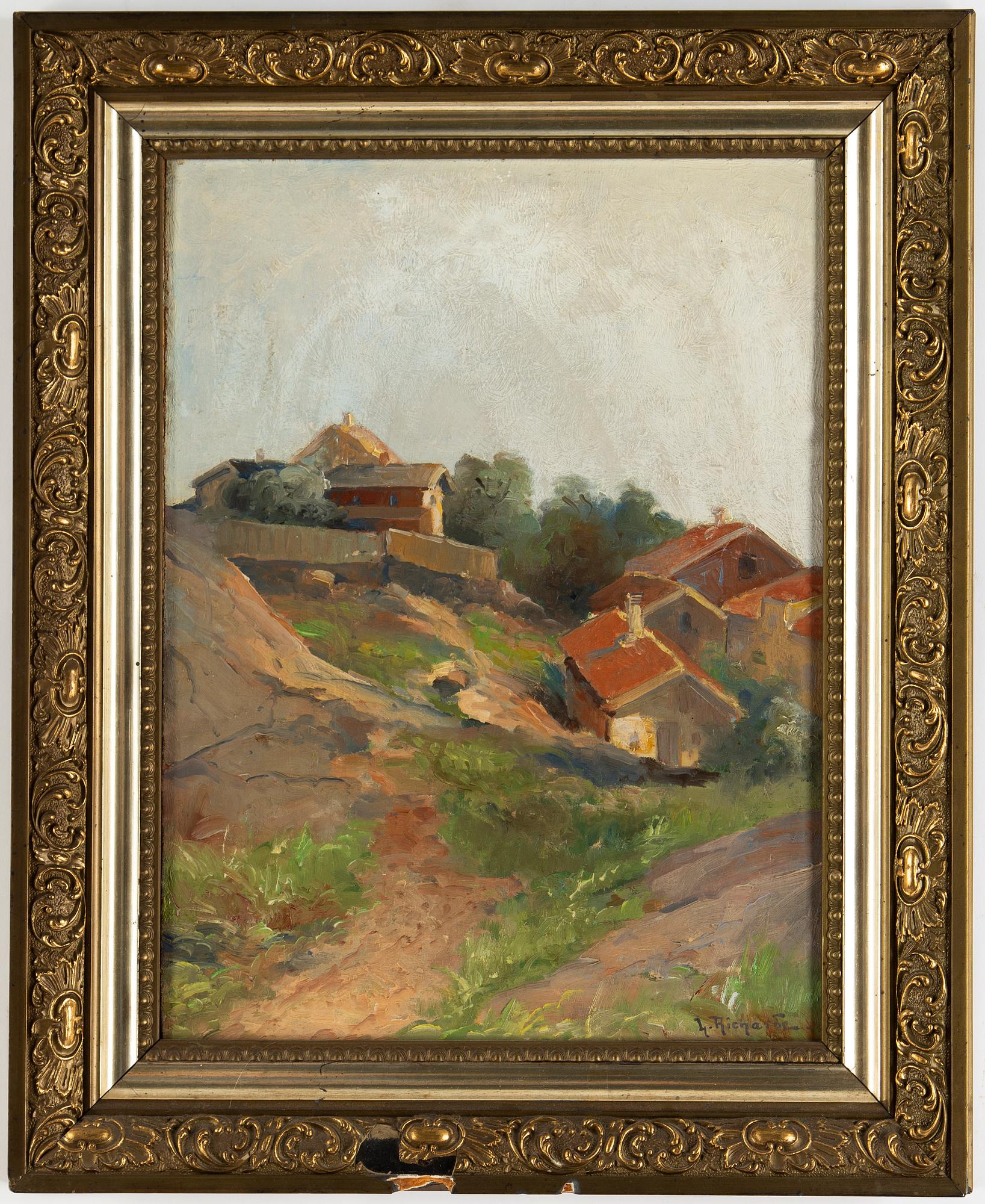 Ludvig Richarde, oil on panel, signed.