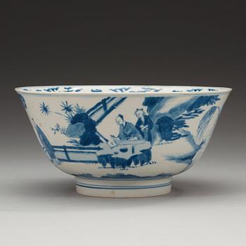 SKÅL, porslin. Qing dynastin med Kangxi sex karaktärers märke och period (1662-1722).