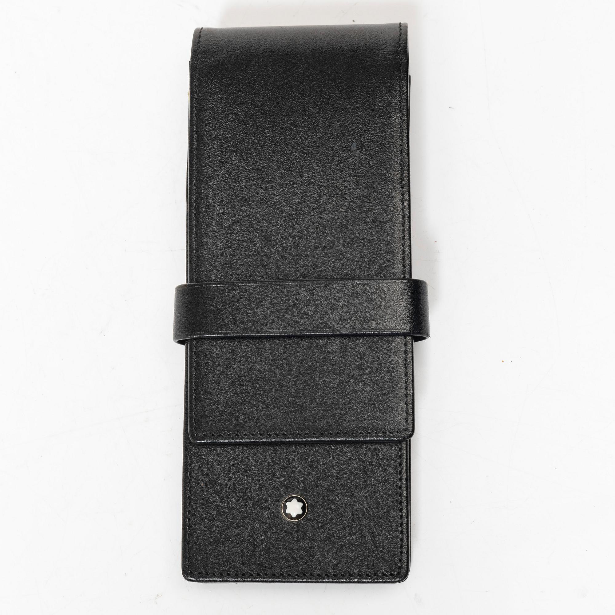 A Mont Blanc Meisterstück 90th Anniversary ed.  ballpoint pen with a case.