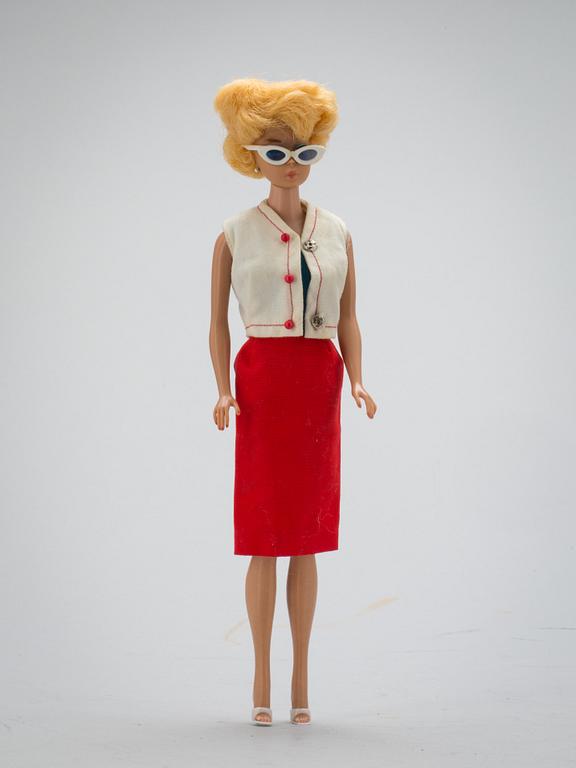 BARBIEDOCKA med tillbehör, Mattel, 1960-tal.