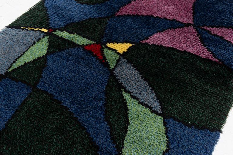 Rug, rya, approx. 245 x 142 cm.