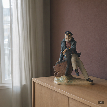 Salvador Furió, a 'Days of yore' figurine, Lladró, Spain, 1993-98.
