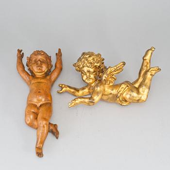 Two wooden sculptures, 19/20th century.